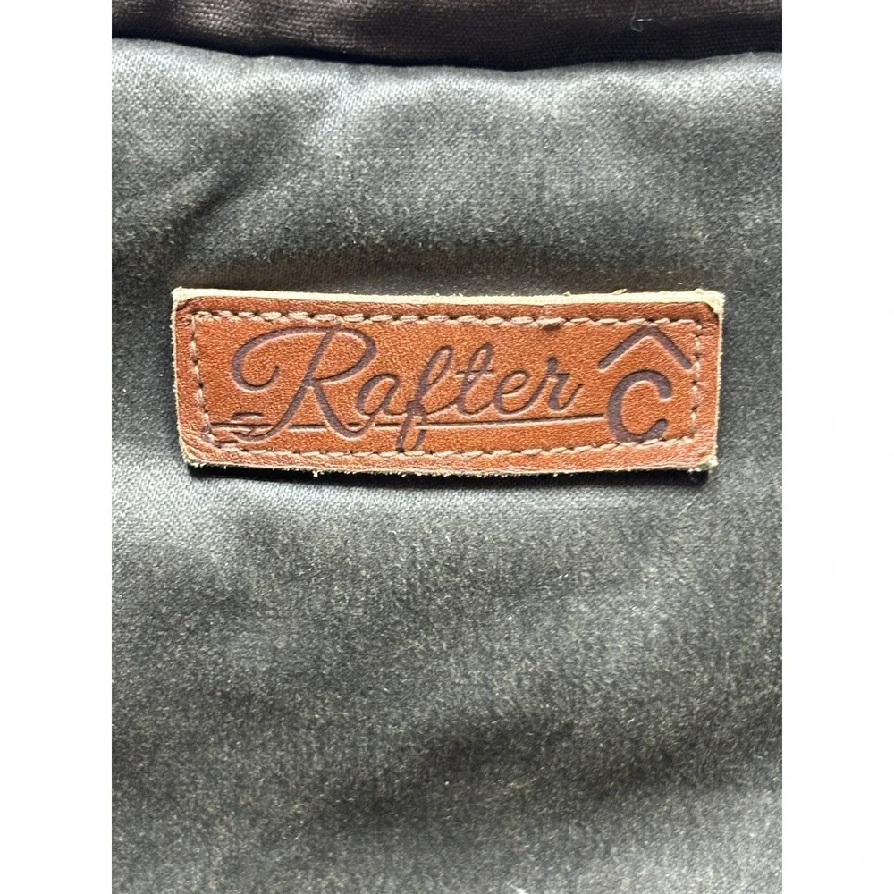 Rafter C Cowboy Collection Insulated Work Vest Mens Medium Brown Flannel Lined